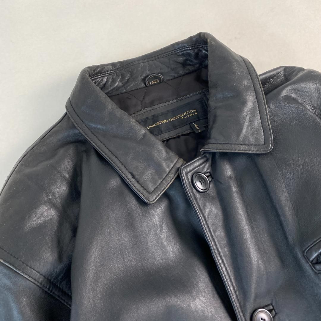 UNKNOWN. レザージャケット UNKNOWN DESTINATION カーコート leather