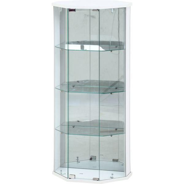 ガラスコレクションケース コーナー WH ホワイト 組立品 21,720円