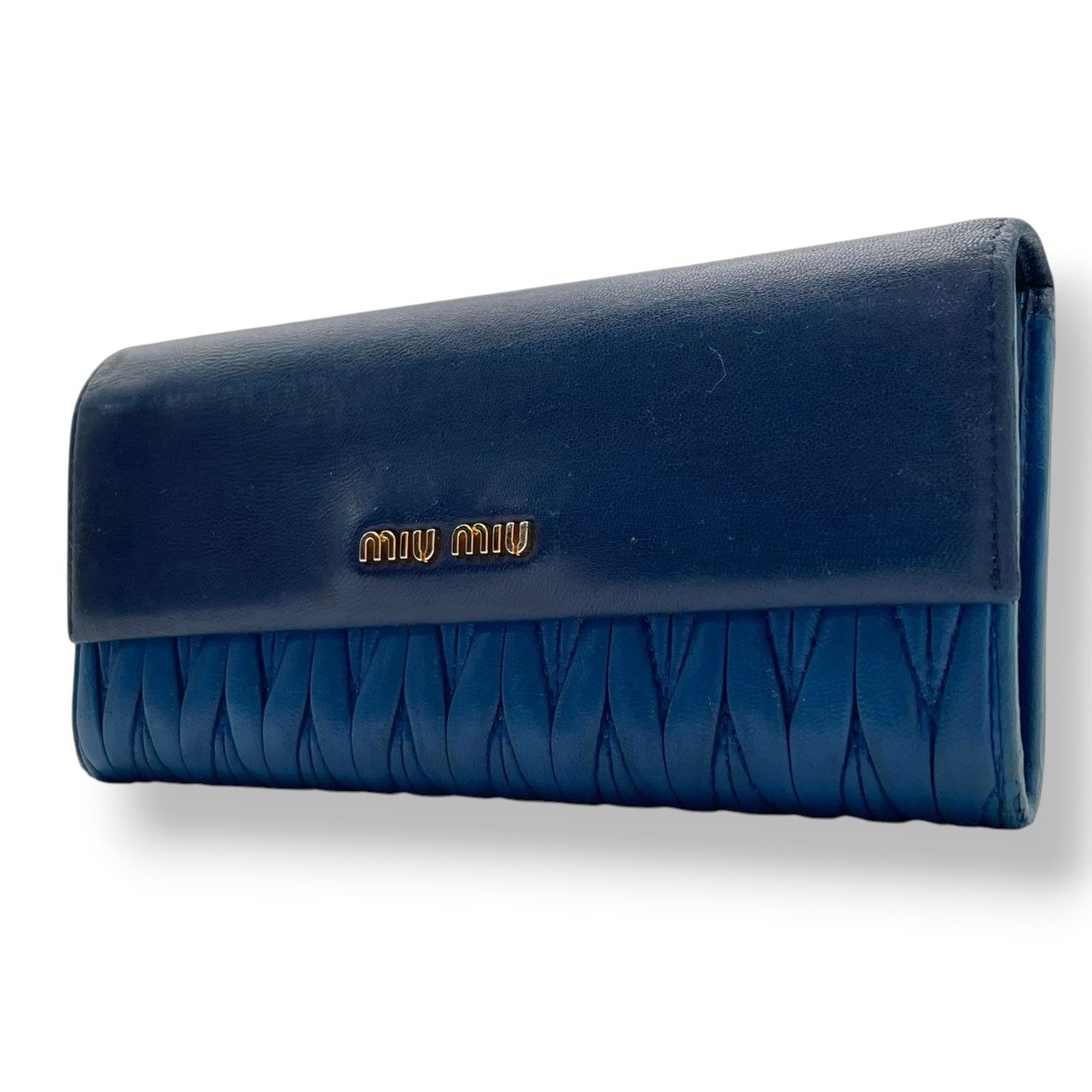 MIU ミュウミュウ 長財布 ファスナー付き長財布 マテラッセ パープル 