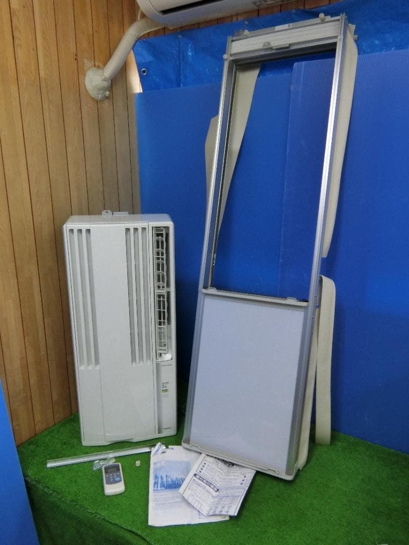 M8★延長枠付 24年製コロナ窓用エアコンCW-1624R　動作品 送料無料 保証付★2605