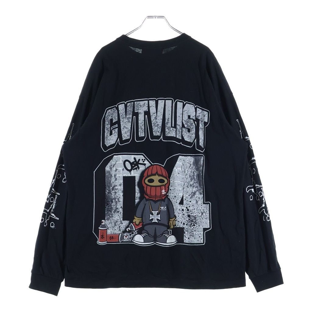 cvtvlist (カタリスト) 両面ロゴプリント 長袖Tシャツカットソー 