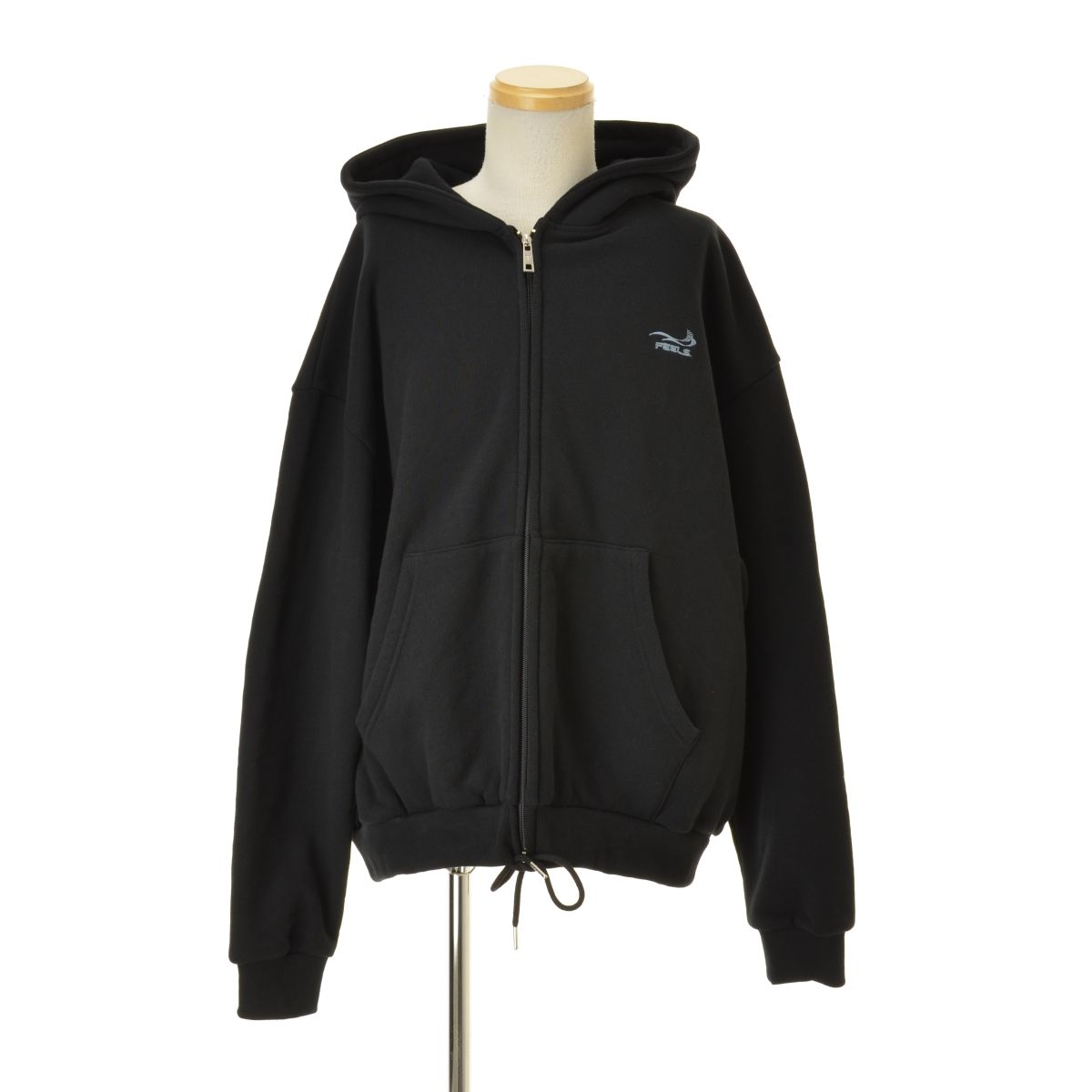 feels】PREMIUM WEIGHT ZIP UP HOODIE ドローコードジップアップ 