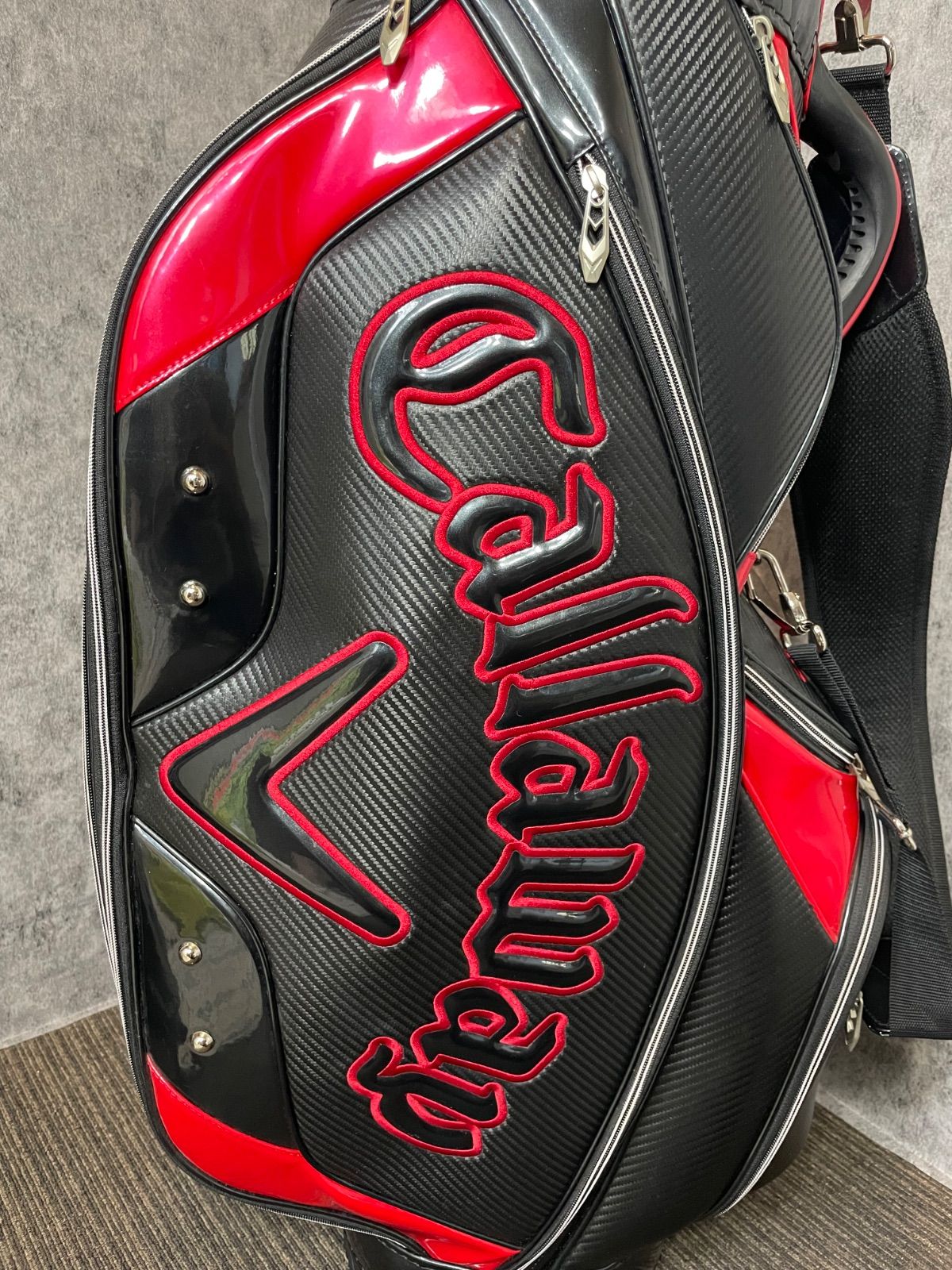 Callaway キャロウェイ キャディバッグ ブラック/レッド フード