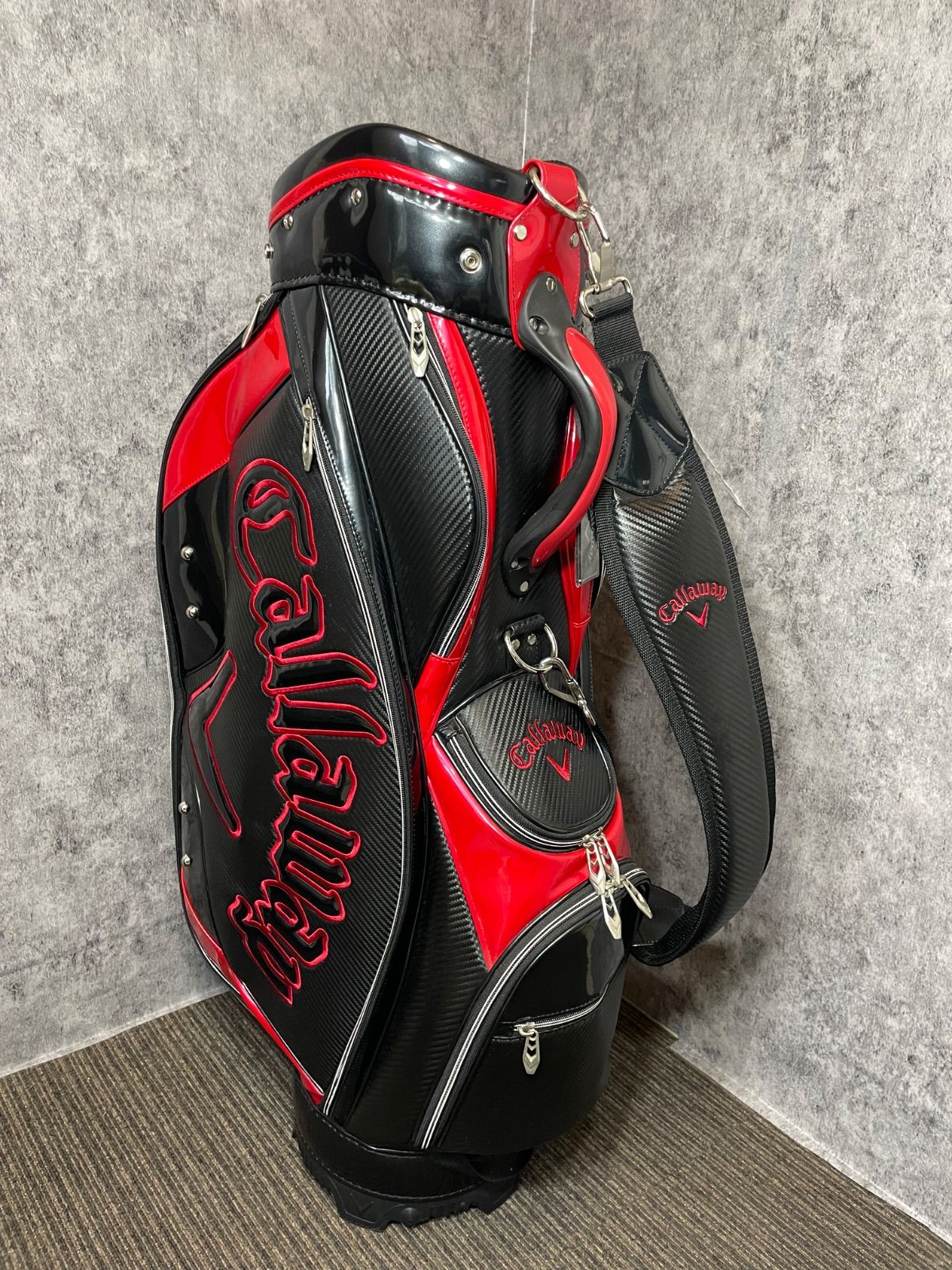 Callaway キャロウェイ キャディバッグ ブラック/レッド フード