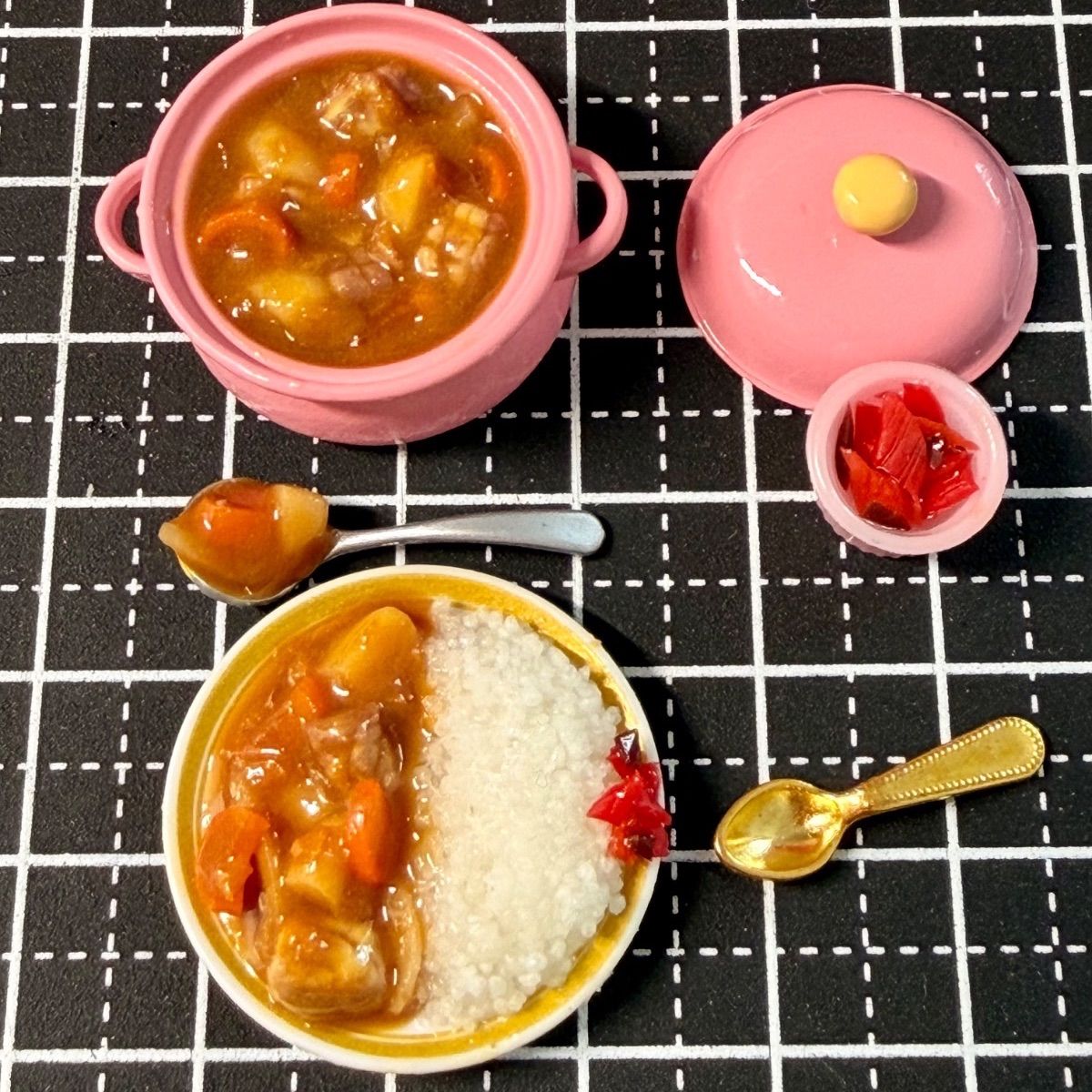 趣味・おもちゃ ミニチュアフード カレーライスセット