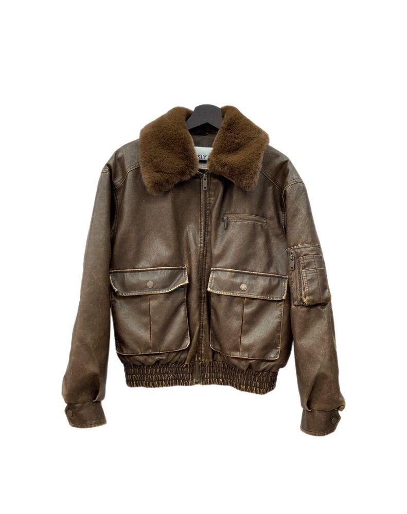 レディース スライ SLY VINTAGE F LEATHER S ブルゾン ヴィンテージ 