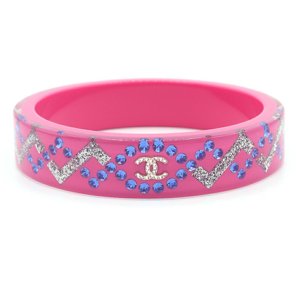 シャネル バングル ピンク アクリル樹脂 18C 中古 - メルカリ
