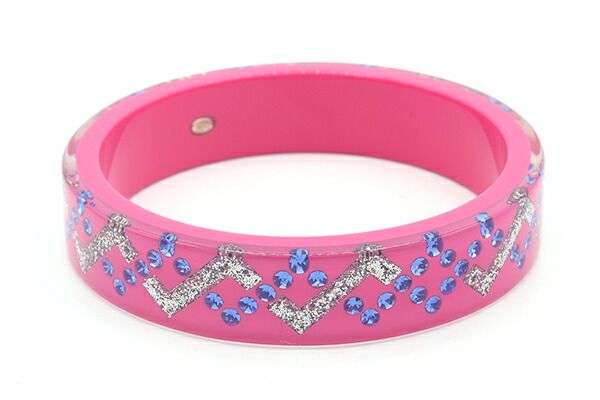 シャネル バングル ピンク アクリル樹脂 18C 中古 - メルカリ