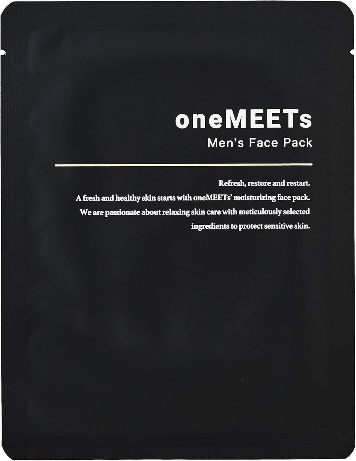 【300パックまとめ売り】oneMEETs ワンミーツ メンズフェイスパック バイオセルロース 男性用 フェイスシート