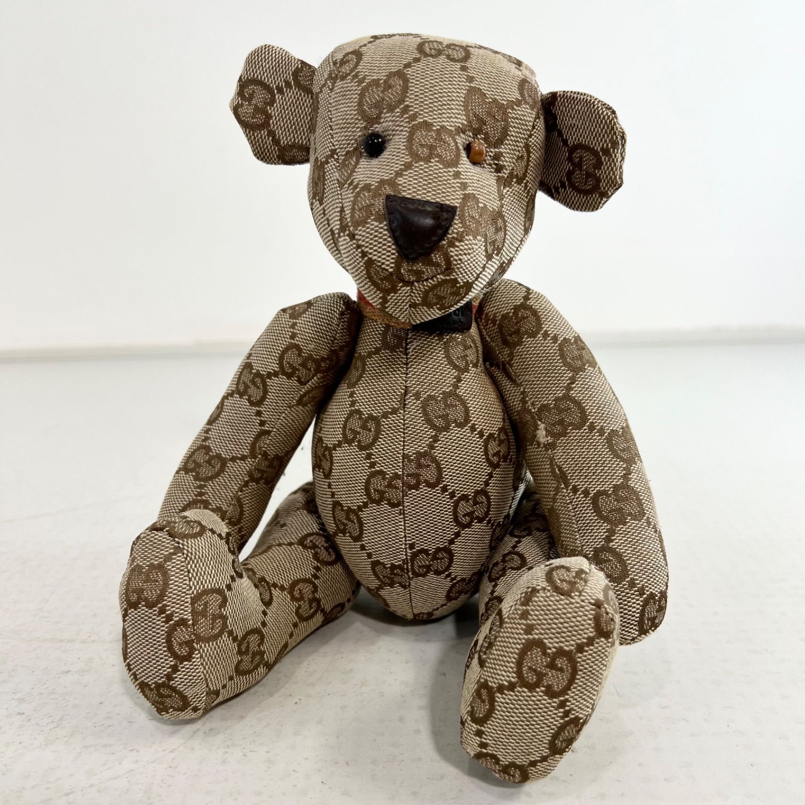 Gucci GGロゴ　テディベア　 ぬいぐるみ 訳アリ】グッチ GUCCI テディベア くま ぬいぐるみ GG ベージュ ベアー