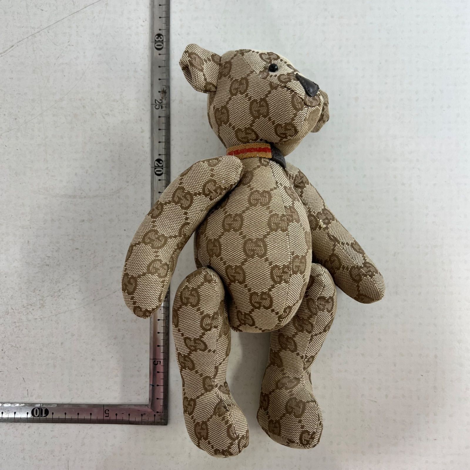 訳アリ】グッチ GUCCI テディベア くま ぬいぐるみ GG ベージュ ベアー