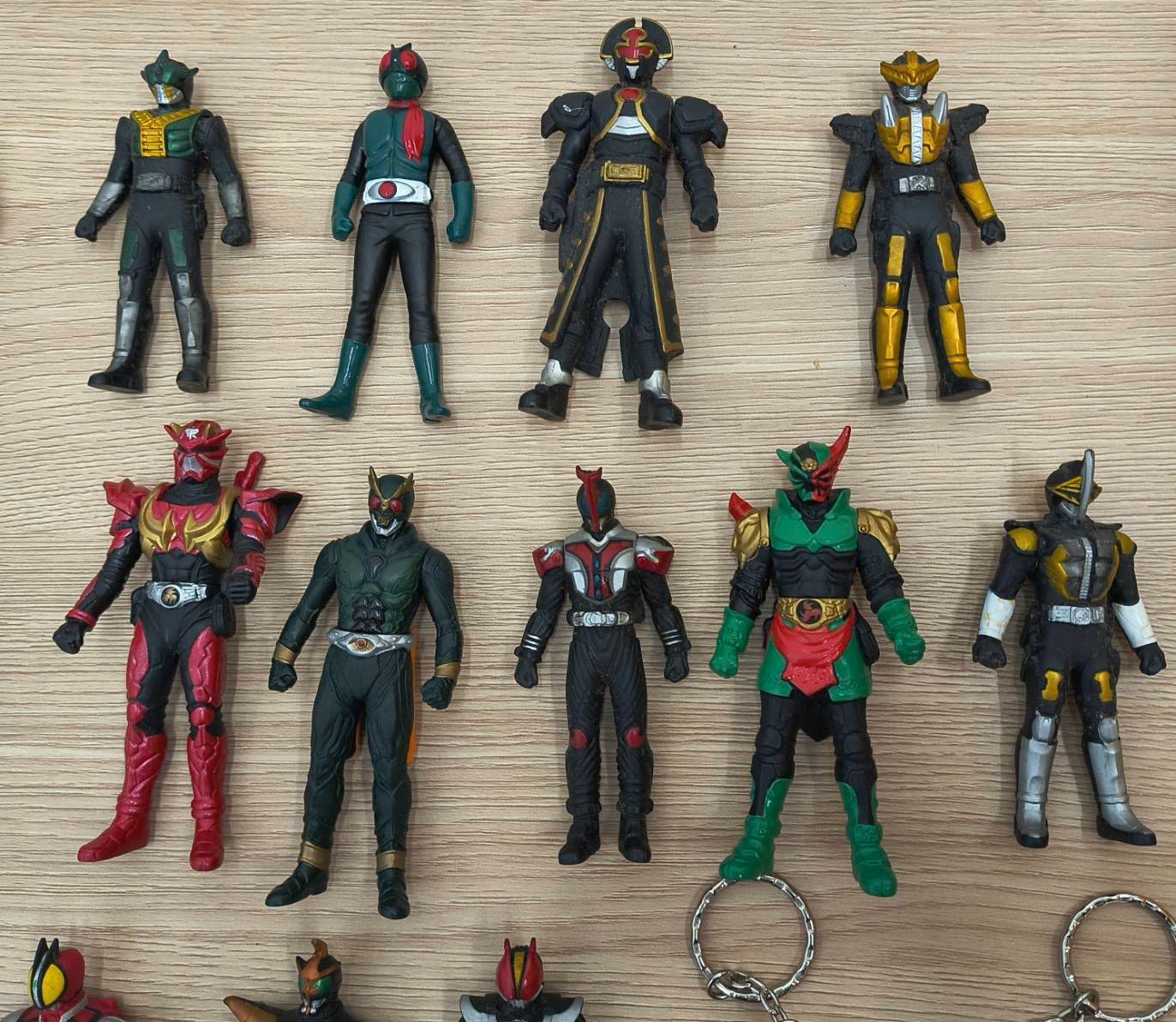 ☆【20体セット】仮面ライダー 戦隊シリーズ ソフビ18体＋キーホルダー