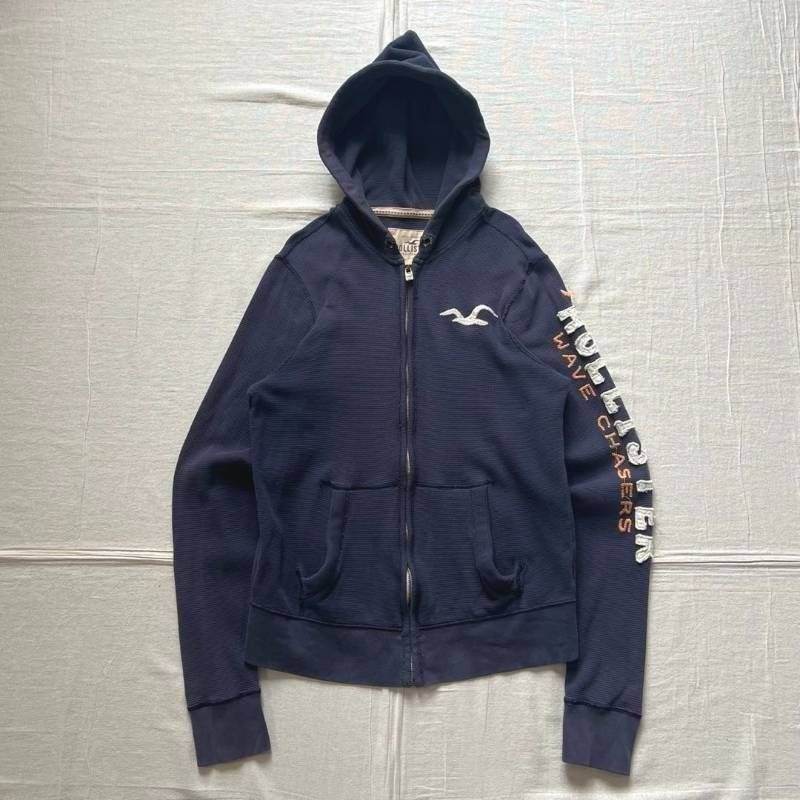 00's フード付きジップアップサーマルジャケット y2k 90s 00s old gap
