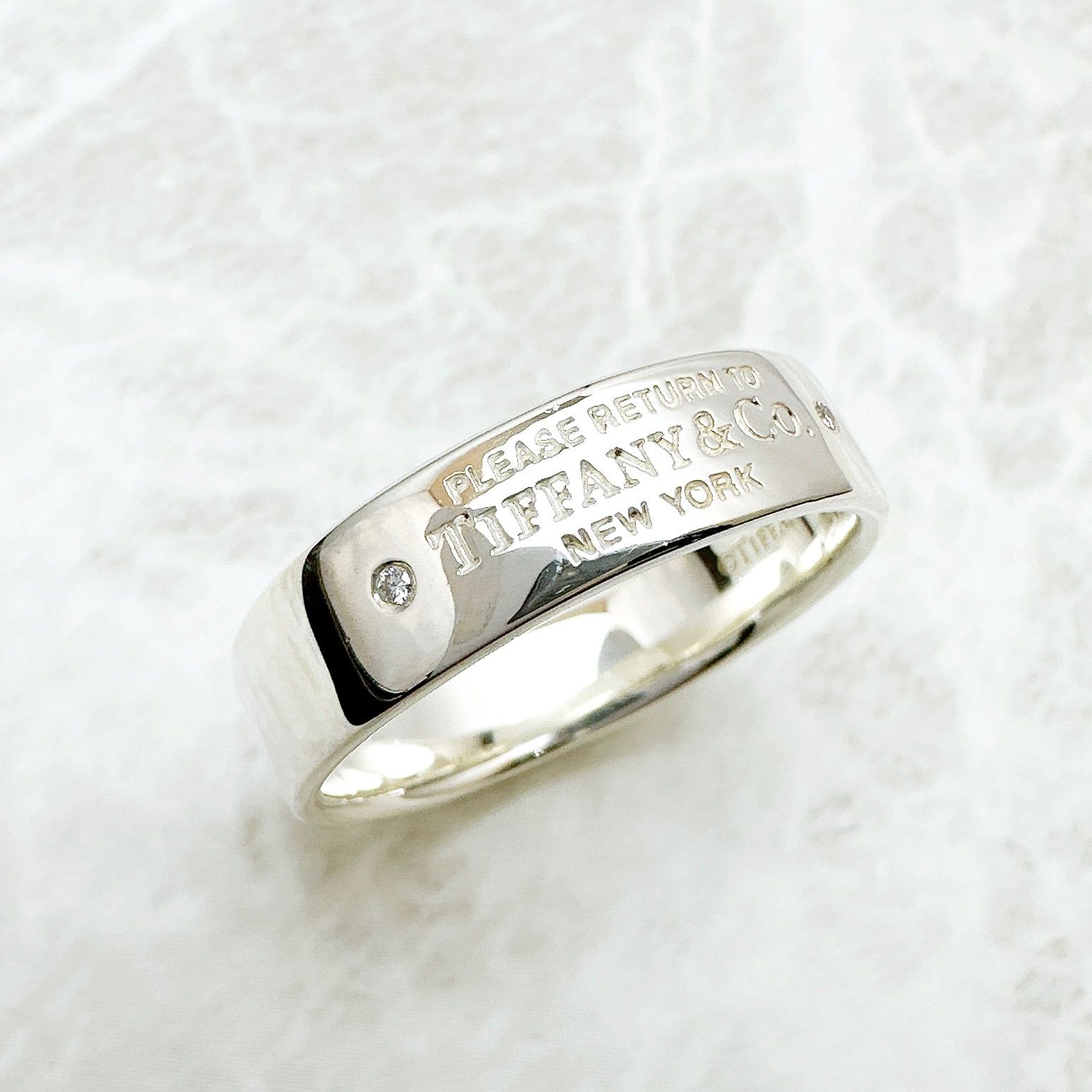 美品?Tiffany＆Co. リターントゥティファニー ダイヤモンド シルバー 