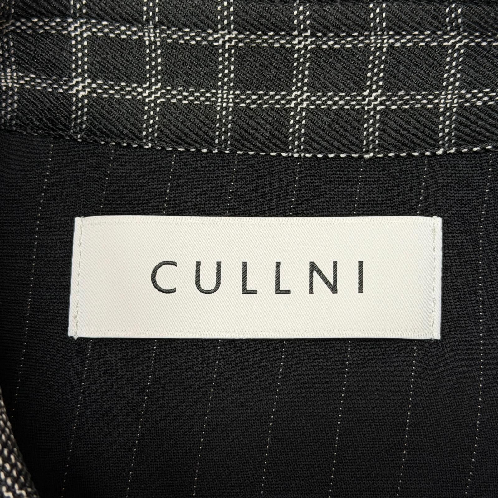 参考上代37400円 未使用 CULLNI 25SS Check Asymmetrical Stripe Short