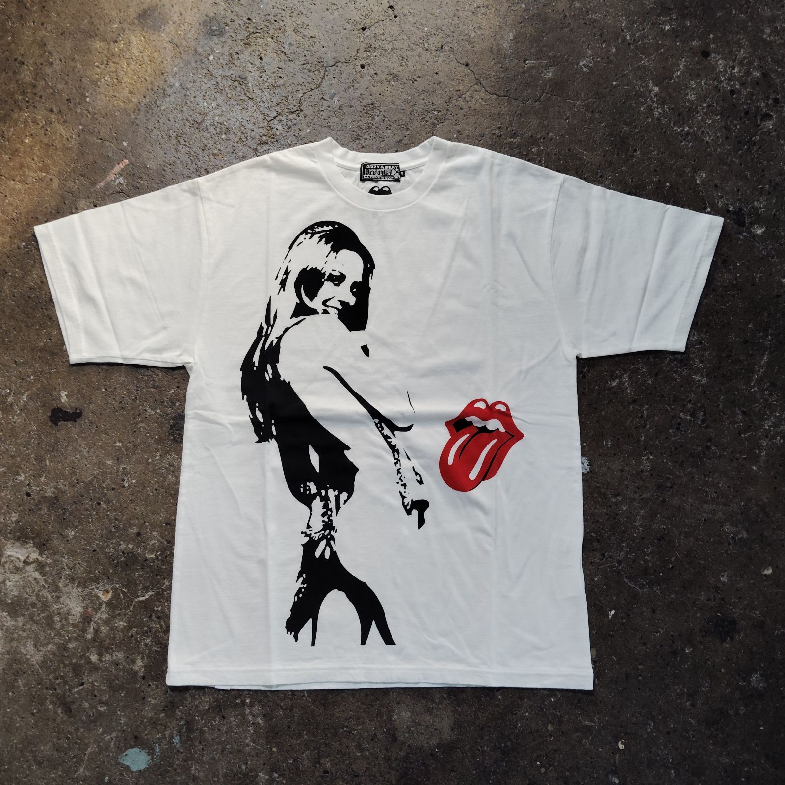 HYSTERIC GLAMOUR 24ss × Rolling Stones HYSTERIC GIRL&TONGUE 半袖 