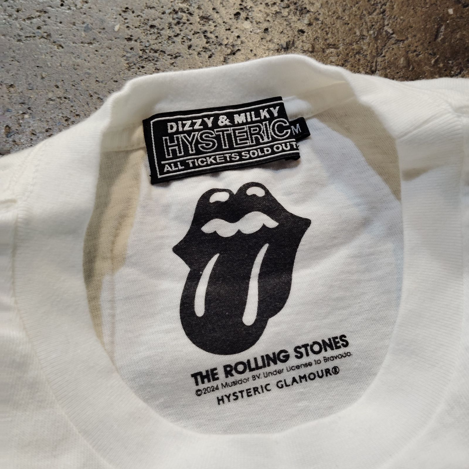 HYSTERIC GLAMOUR 24ss × Rolling Stones HYSTERIC GIRL&TONGUE 半袖 