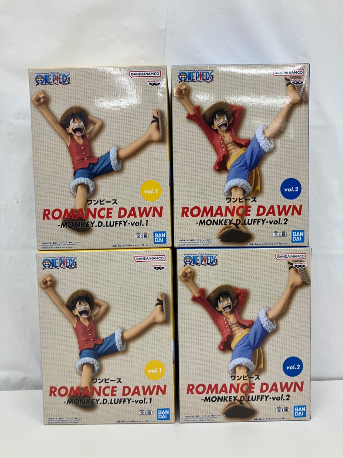 未開封 ONE PIECE ワンピース ROMANCE DAWN モンキー・D・ルフィ 2種 4 