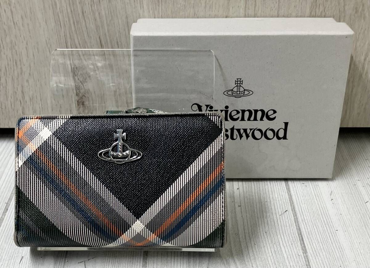 Vivienne Westwood DERBY 51080028-S0012-PF ヴィヴィアン ウエストウッド 二つ折り財布 グリーン系 ホワイト系 ウォレット レディース