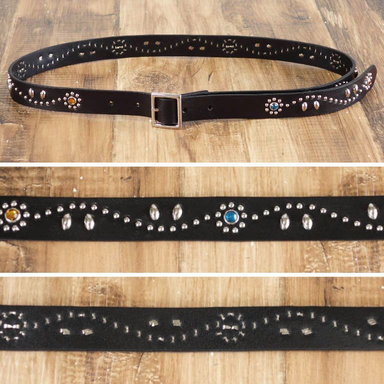 HTC エイチティーシー APPALOOSA BELT メンズ スリムベルト ブラック 
