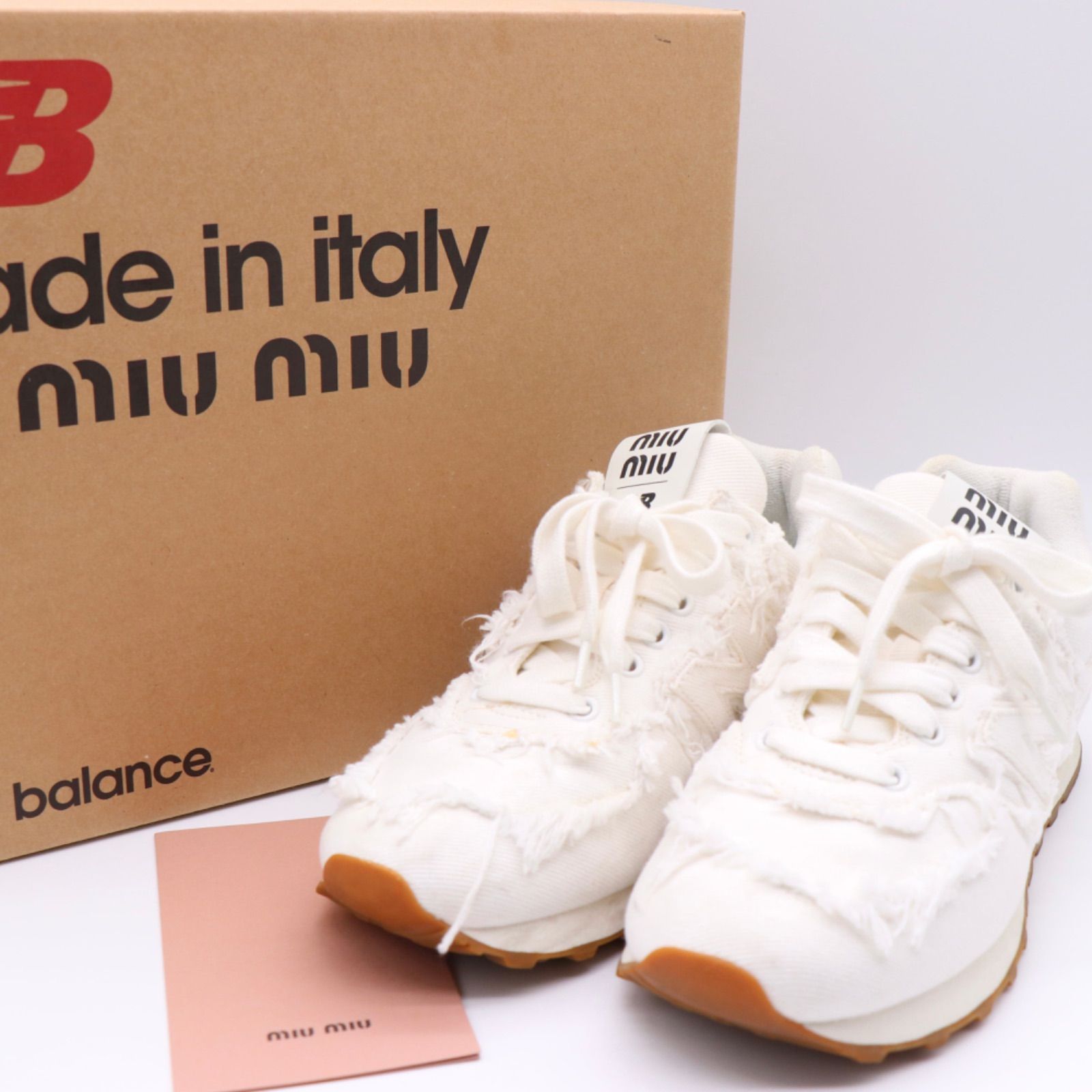 美品】【付属品付き】NEW BALANCE × MIUMIU コラボ スニーカー 