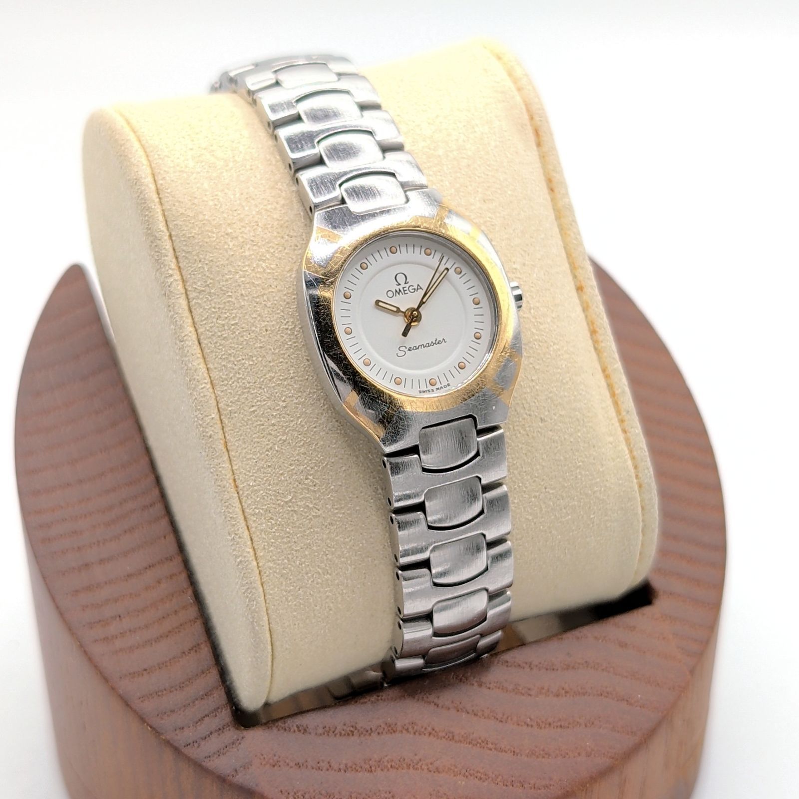 OMEGA Seamastrer Watch Quartz Ladies Square Gold Gold dial Y2K 