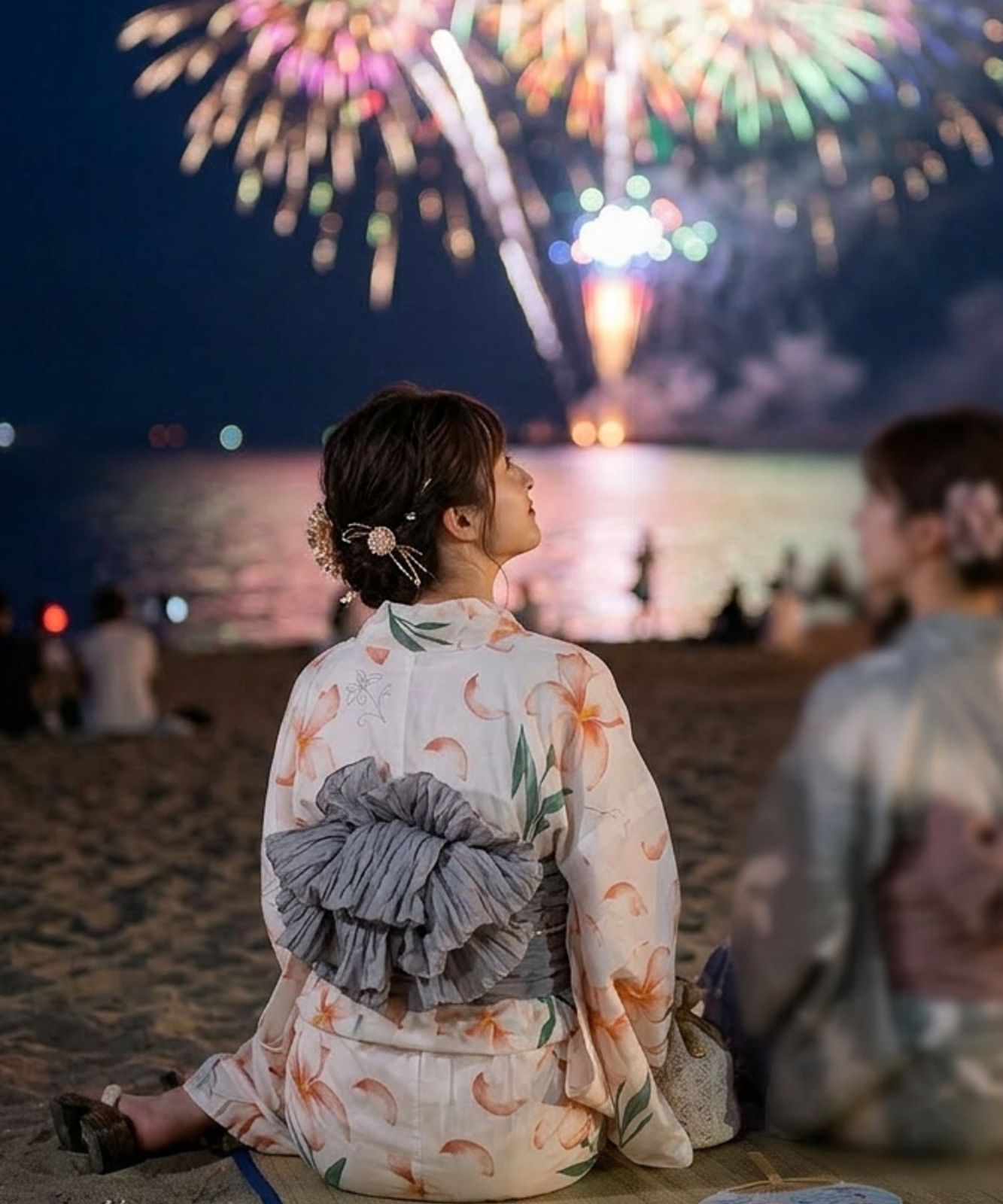 2026年販売開始！水彩百合オフホワイト 【F】簡単！1人で着れる 綿 浴衣 レディース セパレート 浴衣 3点セット 二部式 浴衣+帯 セパレート浴衣 花火大会 夏祭り 盆踊り フリーサイズ ワンピース浴衣 は下のこのショップの商品をすべて見るよりご覧くださ