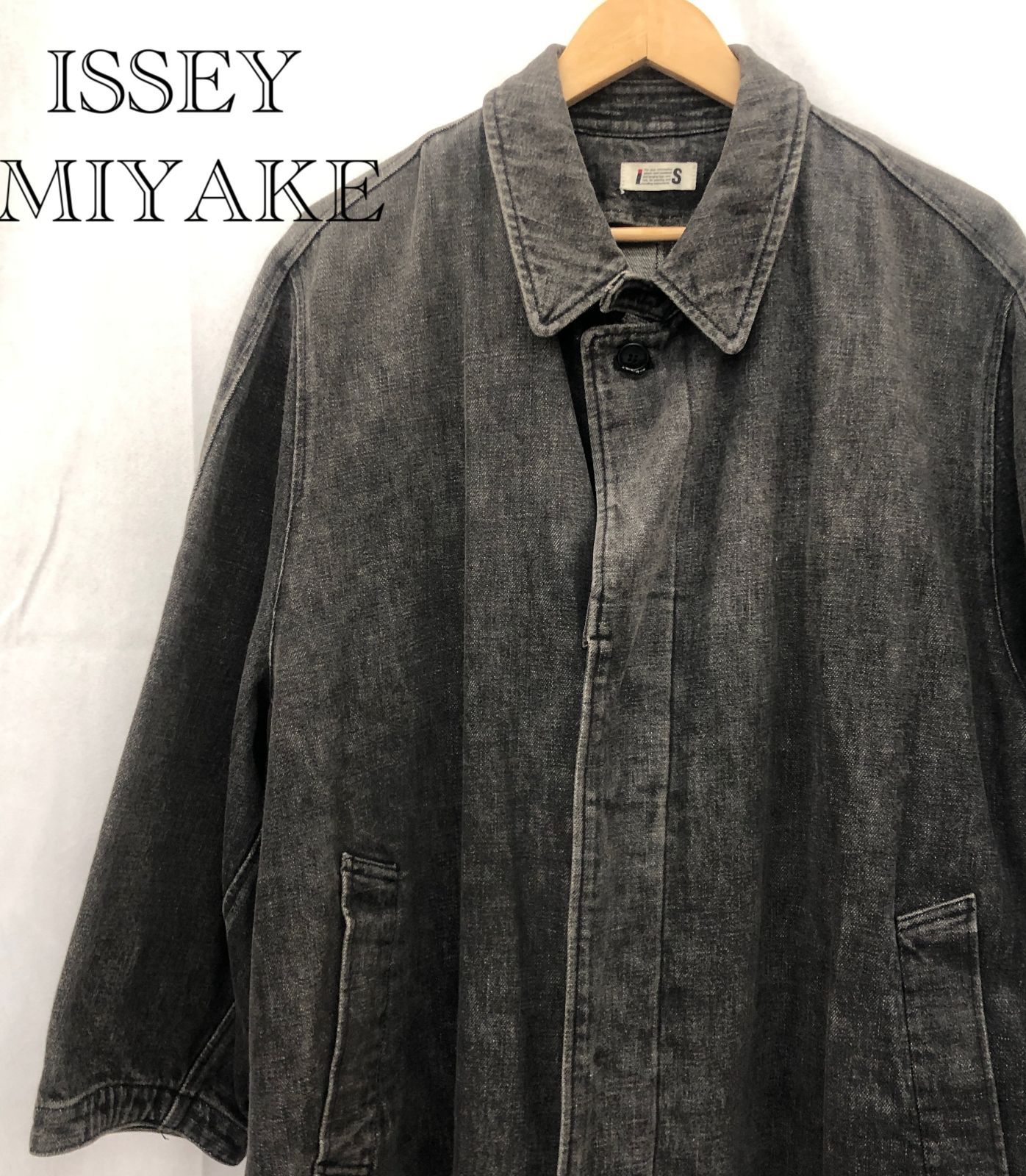 メンズ ISSEY MIYAKE イッセイミヤケ デニム ロングコート ライト