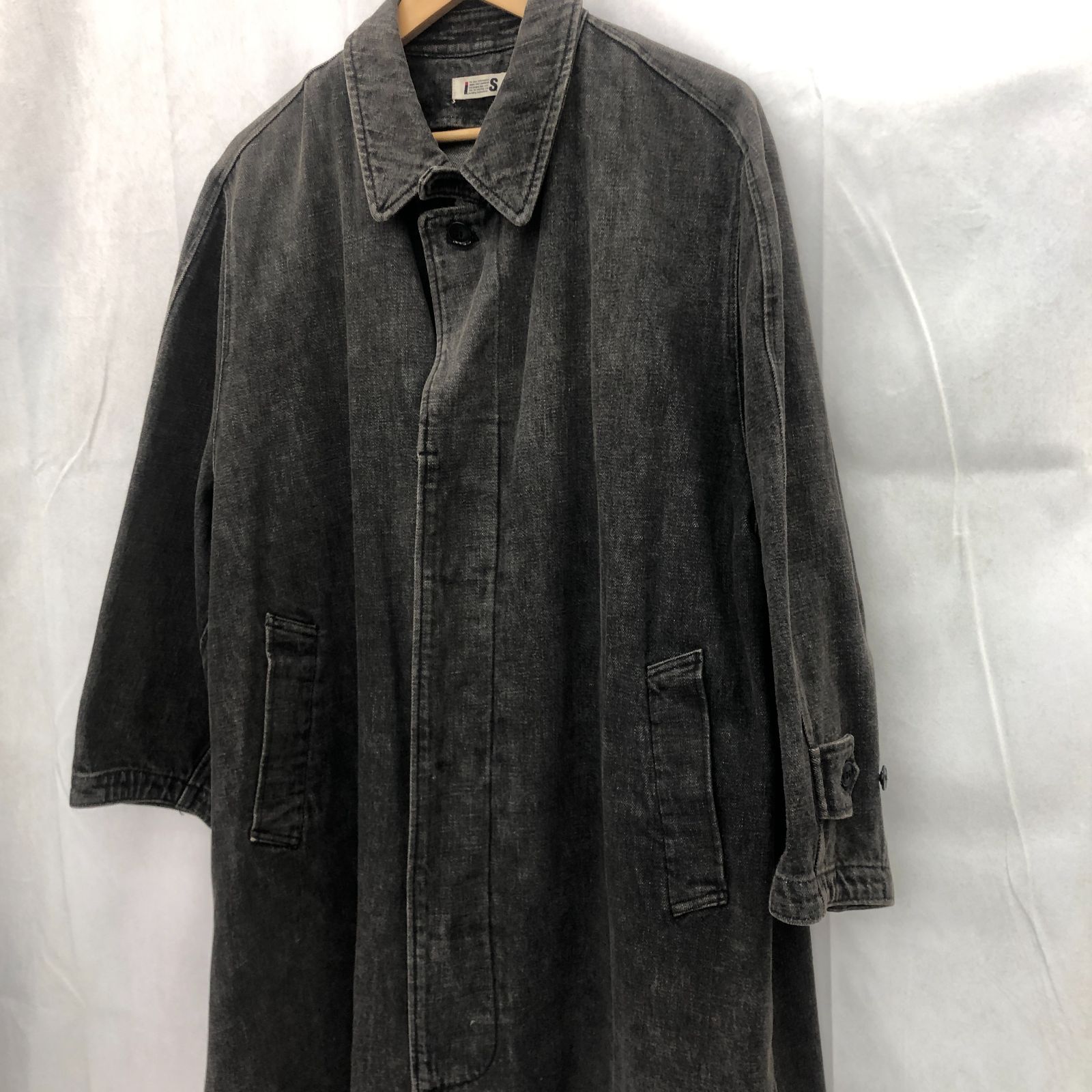 ISSEY MIYAKE イッセイミヤケ デニム ロングコート ライトブラック 