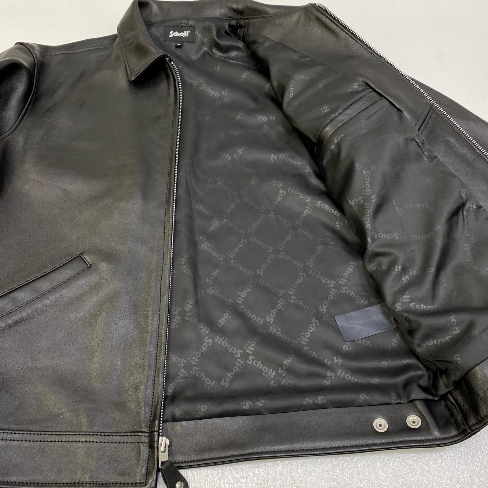 【加古川店】 中古 schott | ショット レザー LEATHER TRACKER JACKET 782-5950014 ブラック サイズ：M 【93】 加古川店】 中古 schott | ショット レザー LEATHER TRACKER JACKET