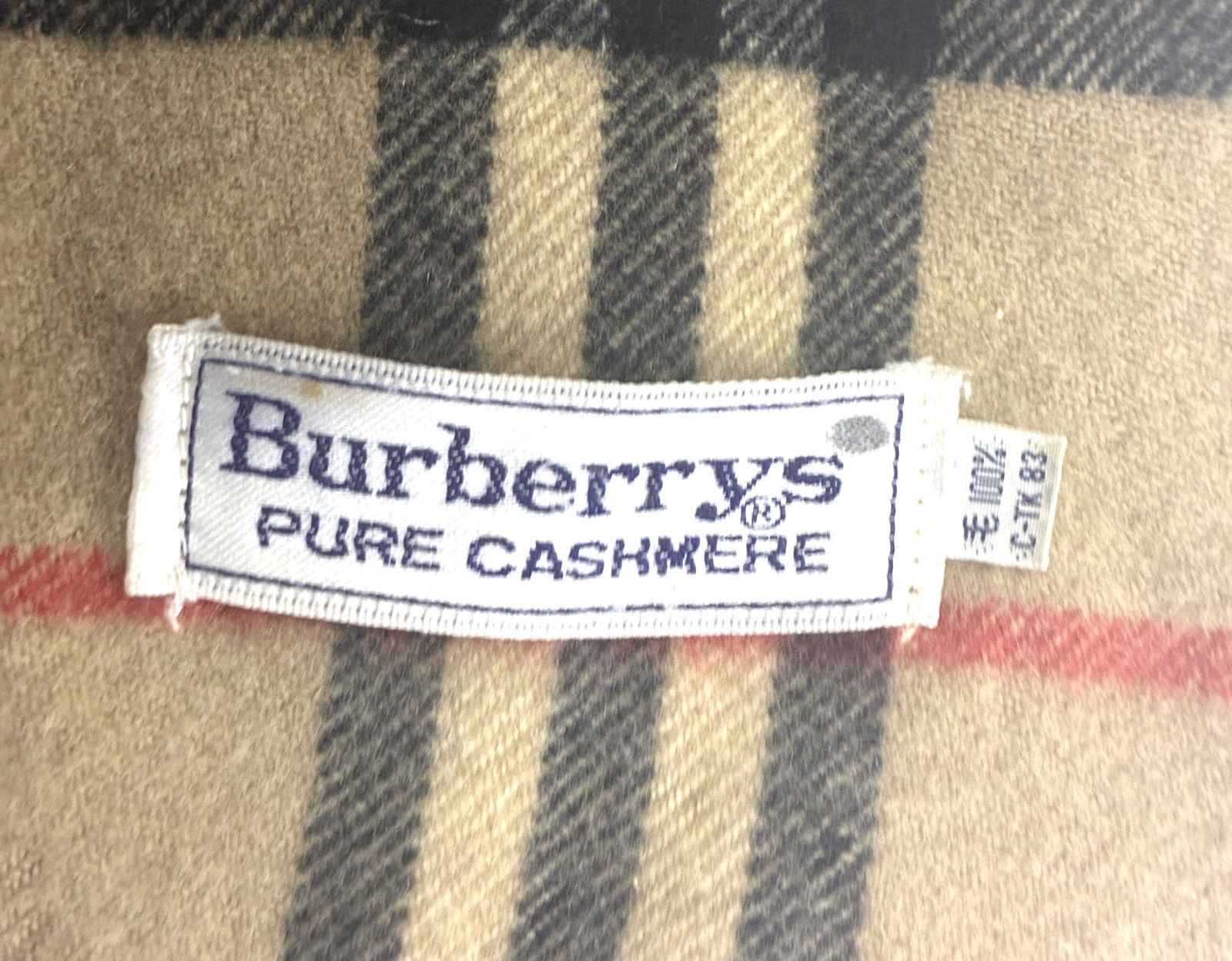 Burberrys バーバリー カシミヤ マフラー ノバチェック ベージュ 英国