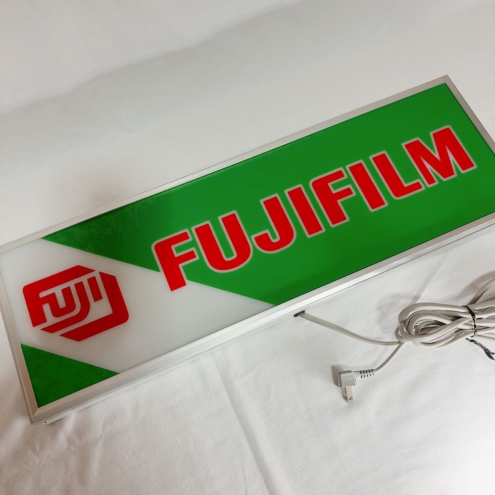 富士フイルム 店舗用電飾看板 照明 レトロ 非売品 FUJIFILM 昭和レトロ 看板ライト ヴィンテージ雑貨 ガレージインテリア