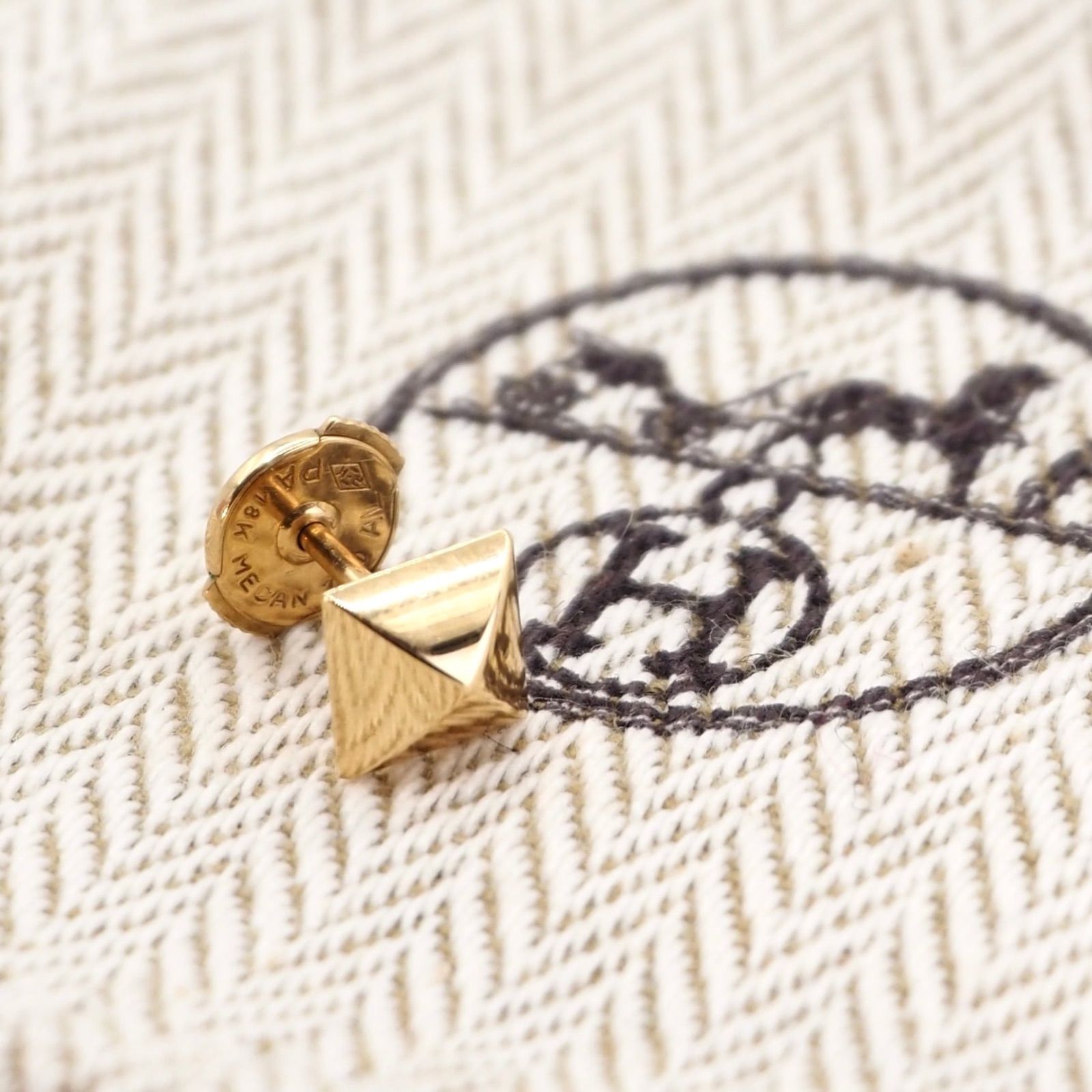 HERMES メドールピアス K18 エルメス