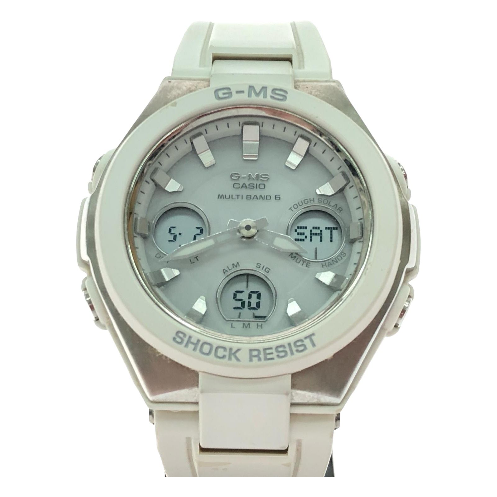 CASIO カシオ レディース腕時計 デジアナウォッチ Baby-G 電波ソーラー MSG-W100 ホワイト