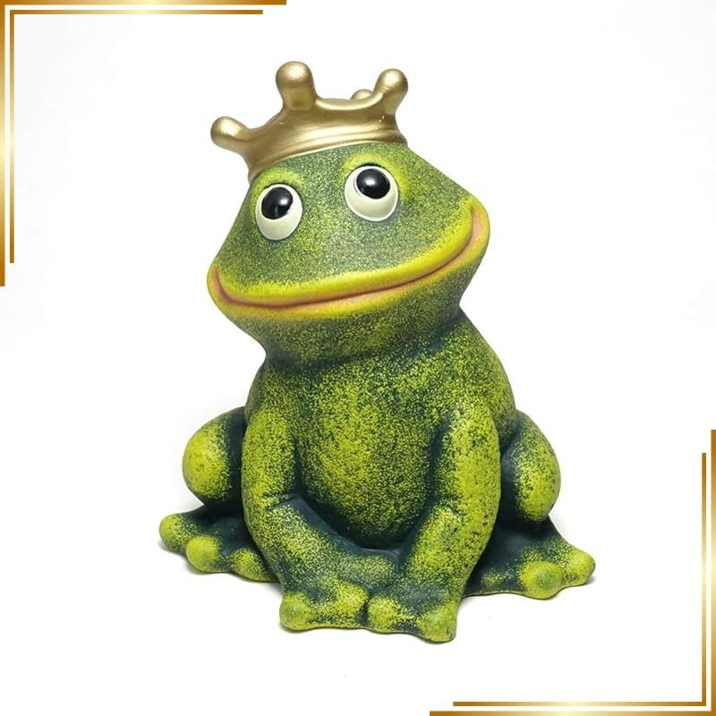 【新品】 カエル 王子様 24cm カエルグッズ 置物 かえる 雑貨 ポルトガル製 テラコッタ オーナメント pto-2310g 0