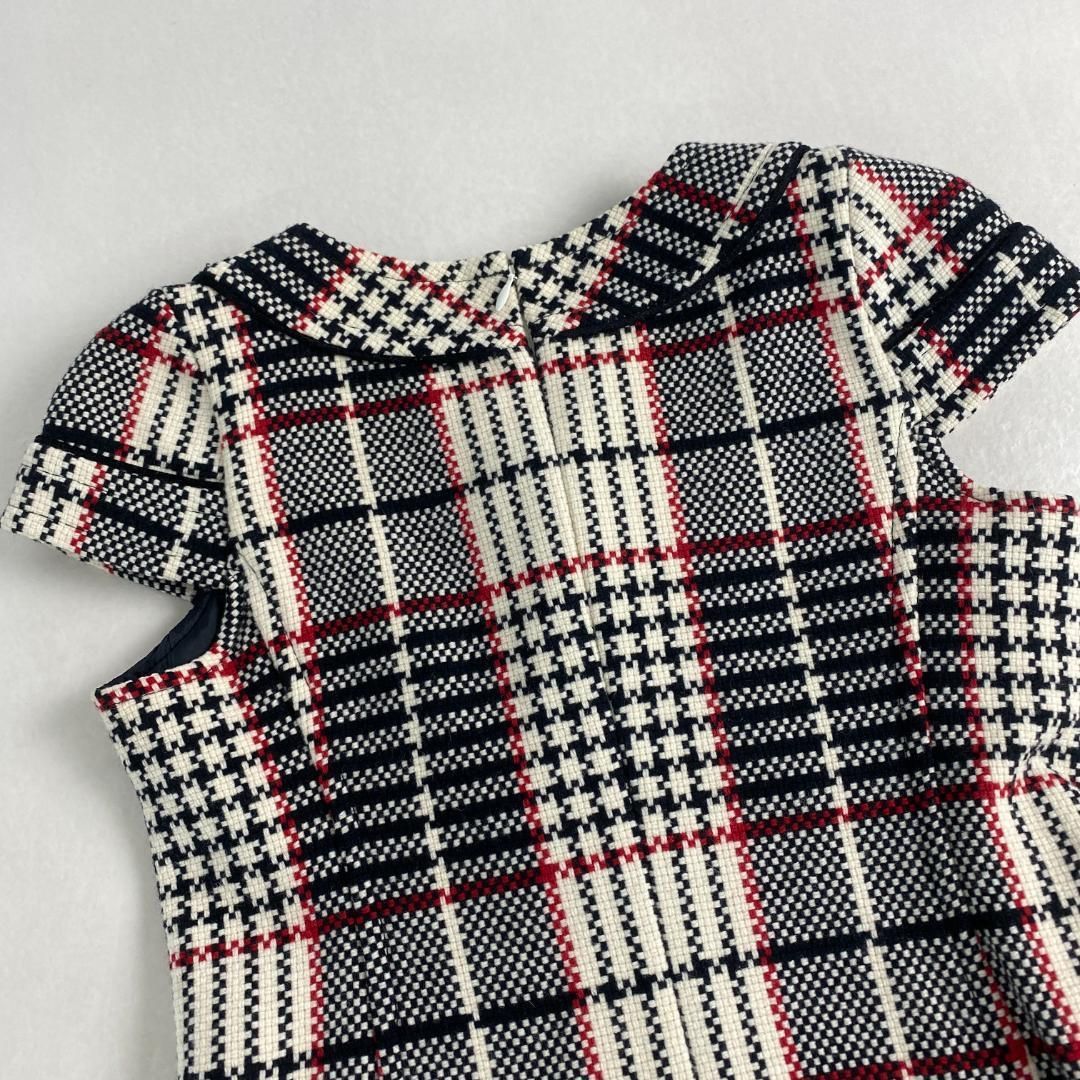 美品・バーバリー ブルーレーベル チェック パフスリーブワンピース サイズ36 バーバリーブルーレーベル ワンピース BURBERRY BLUE LABEL チェック柄