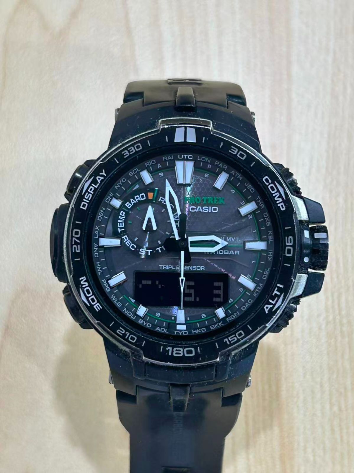 カシオ CASIO 腕時計 PRO TREK プロトレック PRW-6000Y 電波ソーラー ブラック 美品