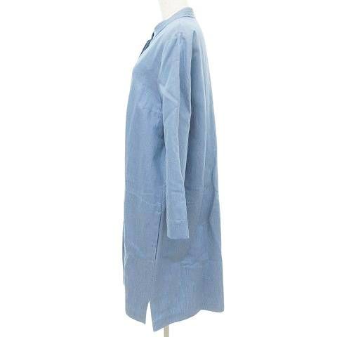 未使用タグ付き！'S MaxMara 麻素材シャツジャケット 40 Sマックスマーラ 'S Max Mara タグ付き ノーカラー コート ロング
