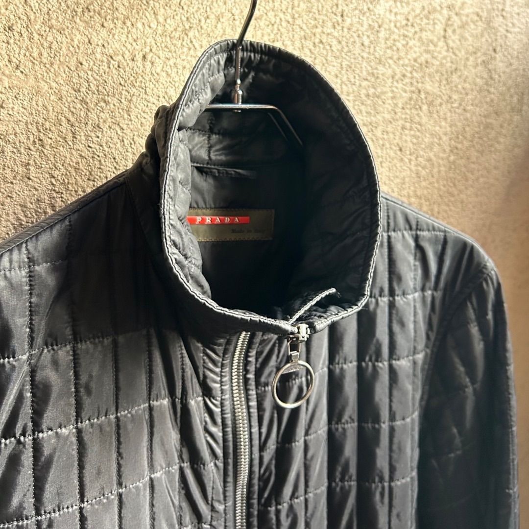 PRADA SPORT 中綿ナイロンジャケット アーカイブ 希少 ラバーロゴ 薄手