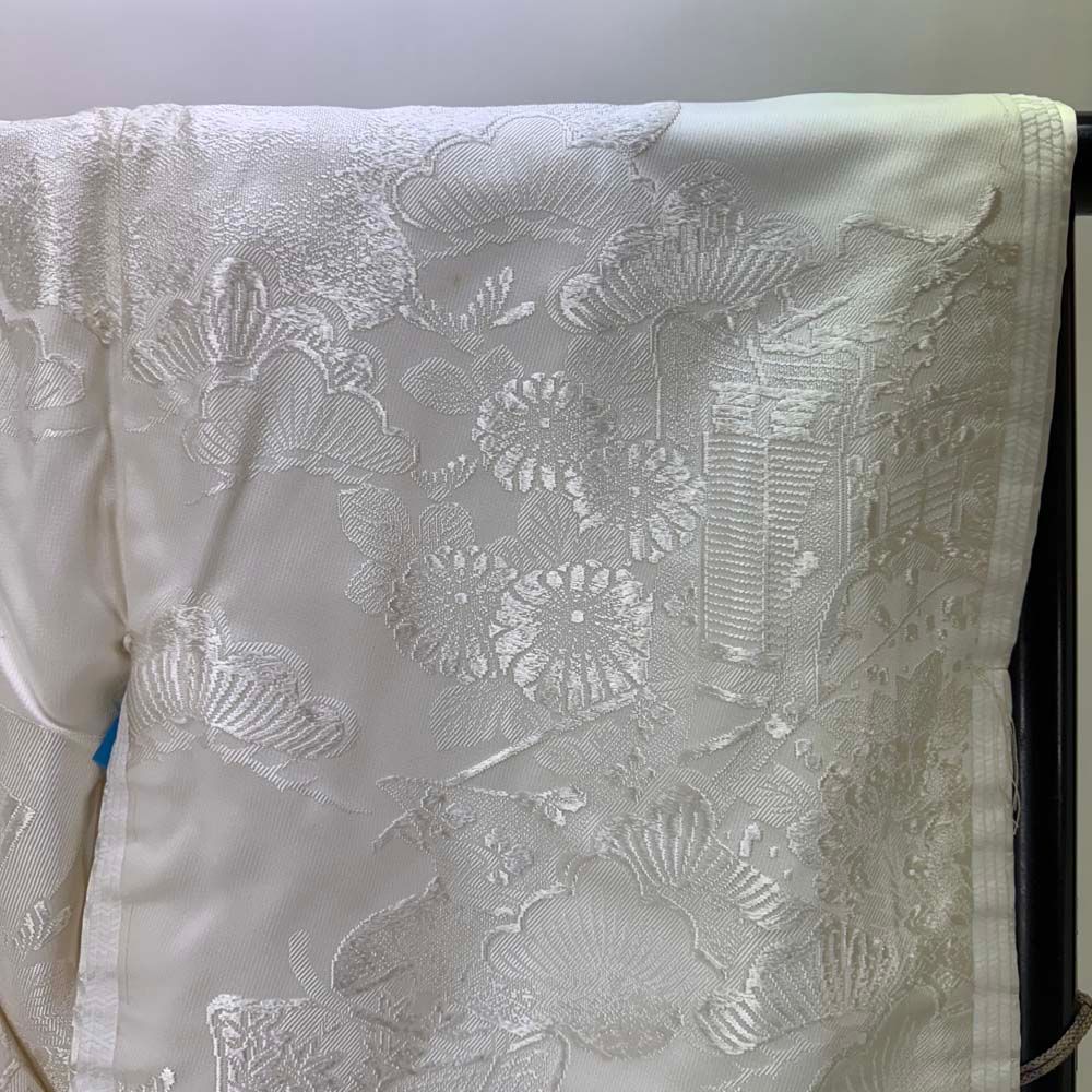 白打掛 ポリエステル 刺繍 白 打掛 花嫁衣裳 婚礼 リサイクル 中古 ブライダル ウエディング 着物 4927 白打掛 ポリエステル 刺繍 白 打掛 花嫁衣裳 婚礼 リサイクル 中古