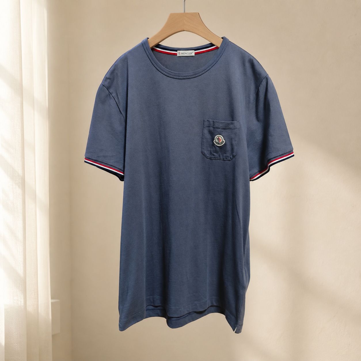 MONCLER モンクレール 半袖Tシャツ サイズM グレー 状態ランクB メンズ