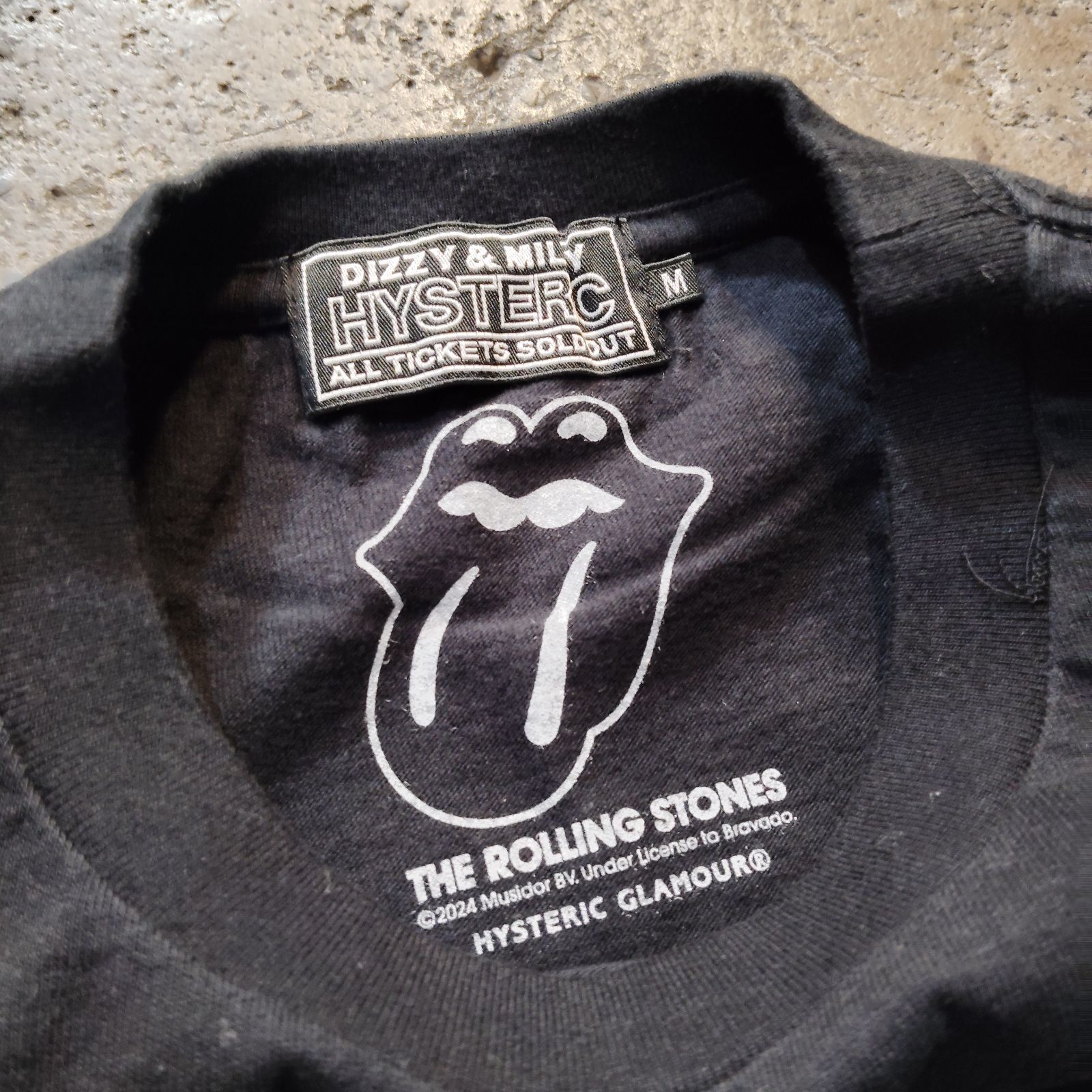 HYSTERIC GLAMOUR 24ss × Rolling Stones HYSTERIC GIRL&TONGUE 半袖 