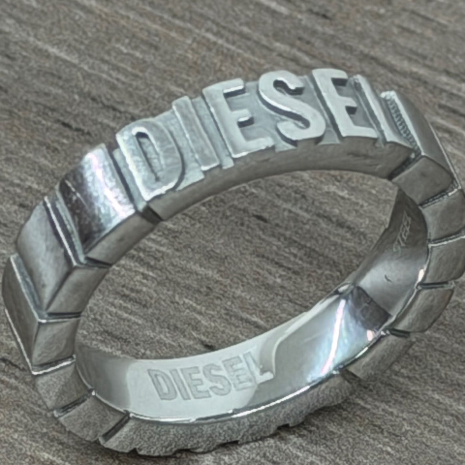 s)1点限り DIESEL ディーゼル 指輪 リング DX1591040-4.5 シルバー US 