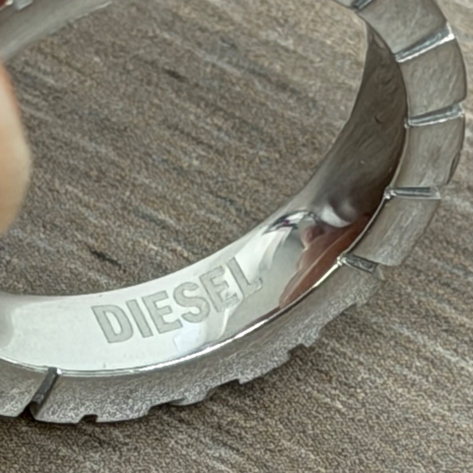 s)1点限り DIESEL ディーゼル 指輪 リング DX1591040-4.5 シルバー US 