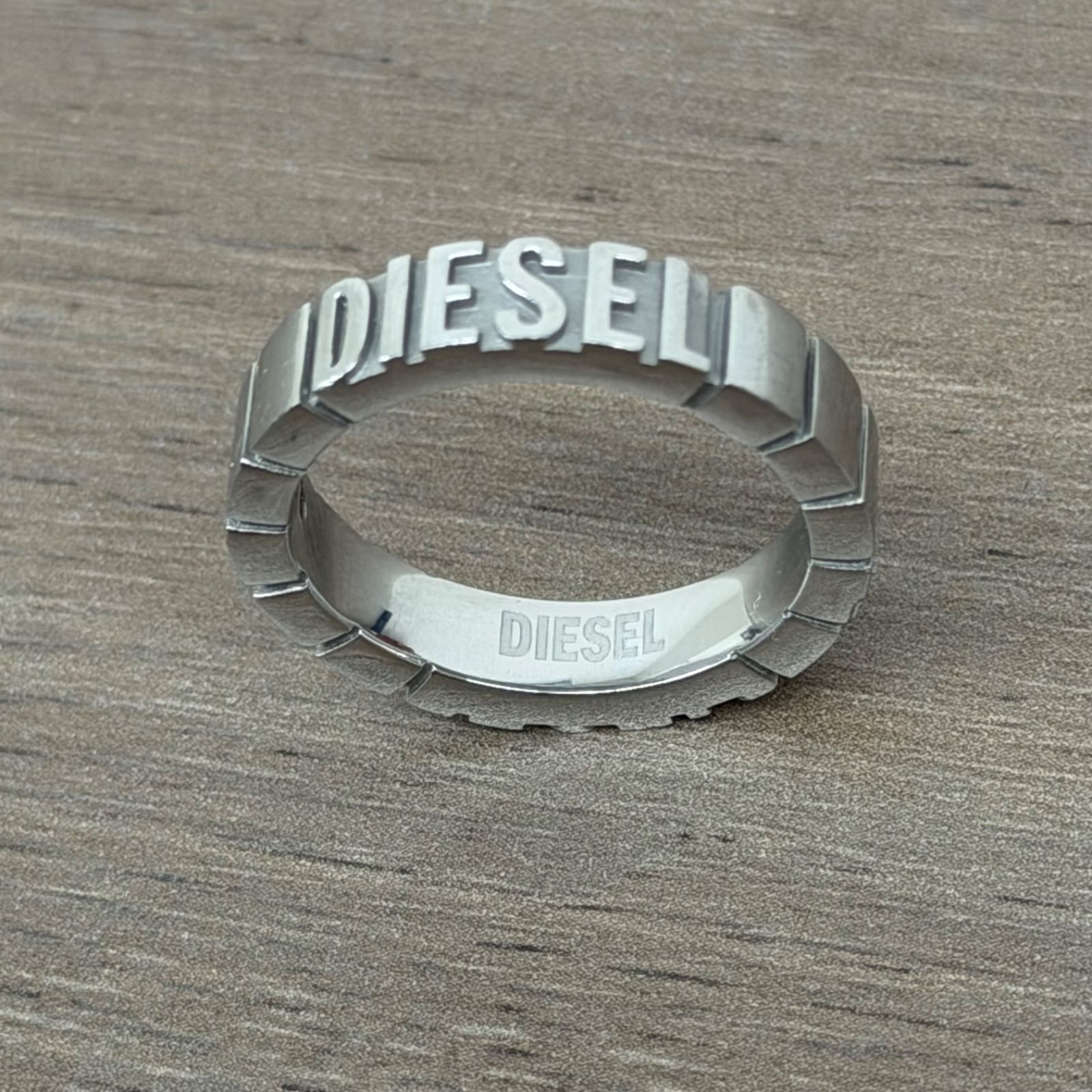 s)1点限り DIESEL ディーゼル 指輪 リング DX1591040-4.5 シルバー US 