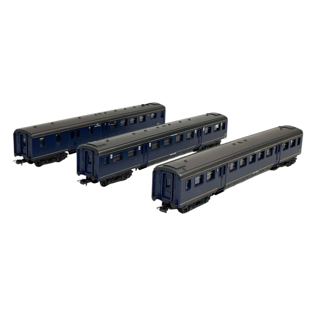 中古鉄道模型 HOゲージ 1/80 国鉄チキ7000 積荷 木材 塗装済完成品 [