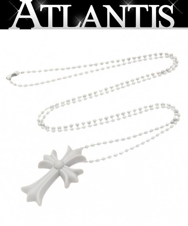 CHROME HEARTS　シリコンラバー　ネックレス　グレー　ボールチェーン CHROME HEARTS 新宿店 クロムハーツ シリコンラバー スモールCHクロス
