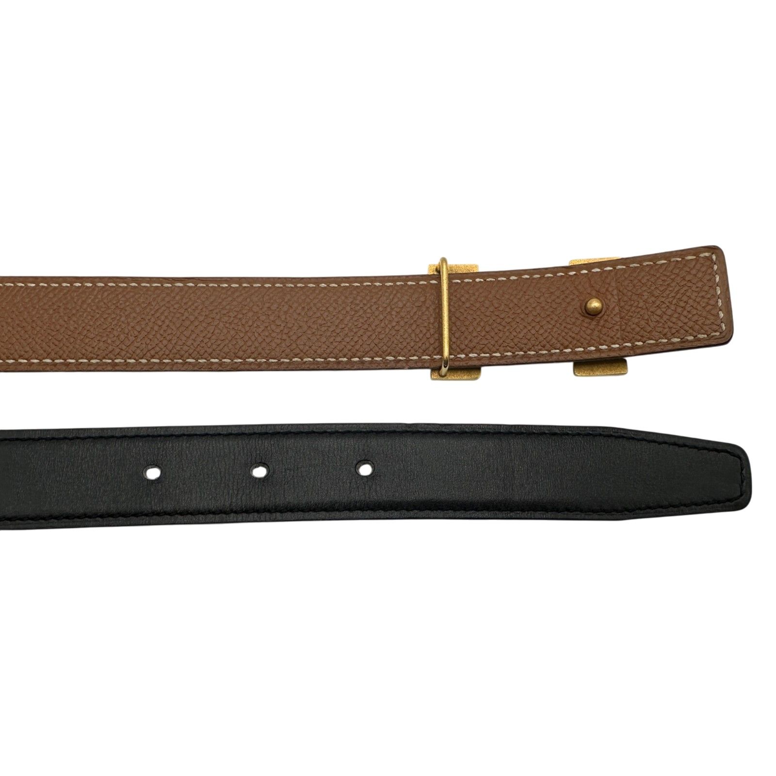 エルメス HERMES コンスタンスベルト70cm ブラック/ゴールド金具 ボックスカーフ･クシュベル レディース ベルト エルメス HERMES コンスタンス ベルト70cm ブラック/ゴールド金具