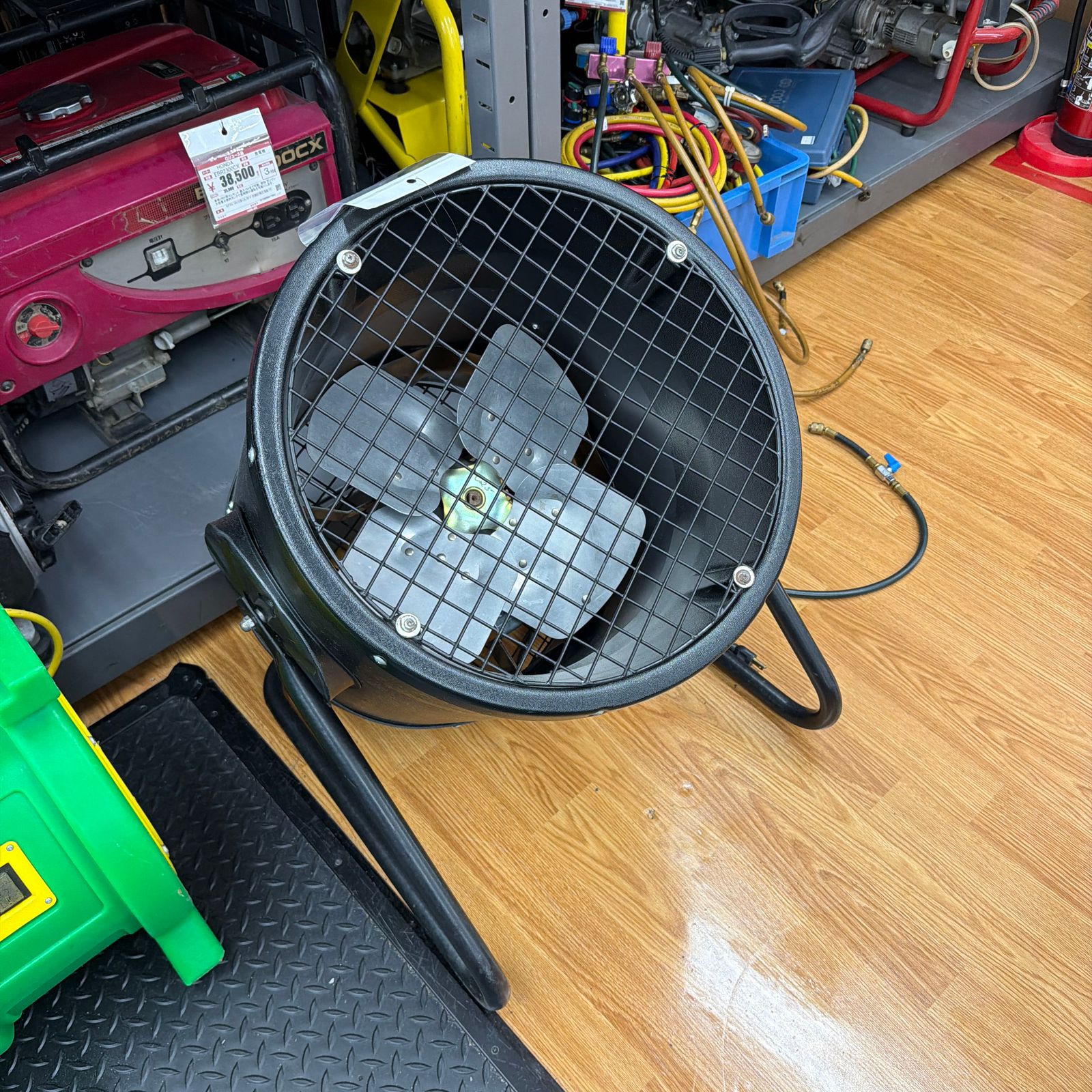 工業用 送風機 ドラムファン ブラック 強力換気 サーキュレーター 角度調整可能