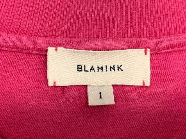 blamink/ブラミンク/コットン/オーバースリーブ/Tシャツ/ピンク/無地/レディース/FC3508 blamink/ブラミンク/コットン/オーバースリーブ/Tシャツ/ピンク/無地
